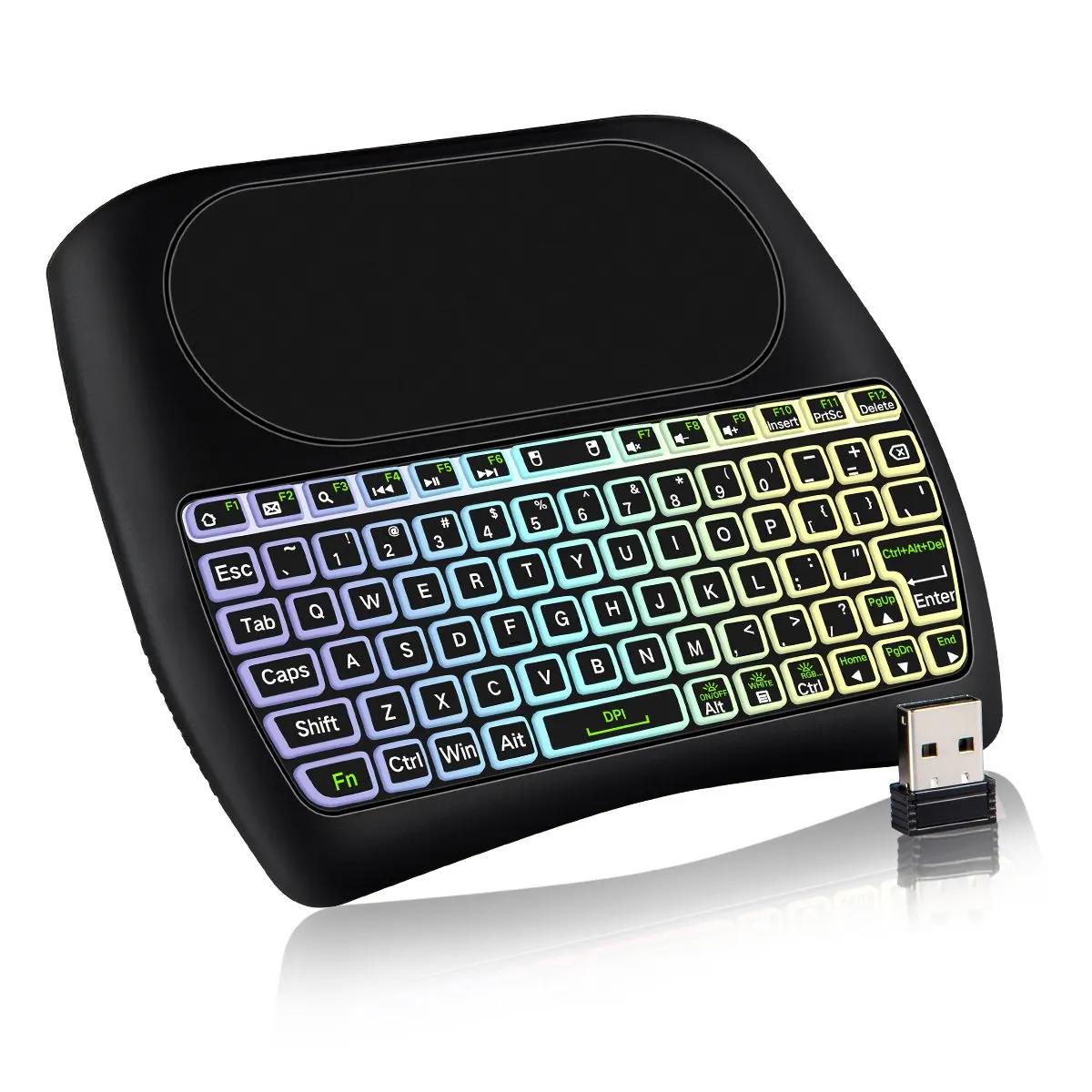 Беспроводная Клавиатура Mini i8 Pro Plus Touchpad Mouse Combo с подсветкой 2 4 ГГц пульт