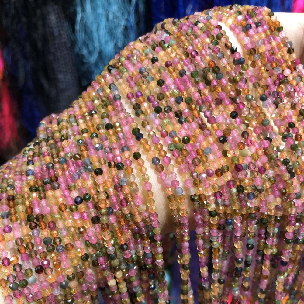 

Natural Stone Bead Section Small Beads Super Tourmaline For Jewelry Making DIY Necklace Bracelet Earrings Accessory