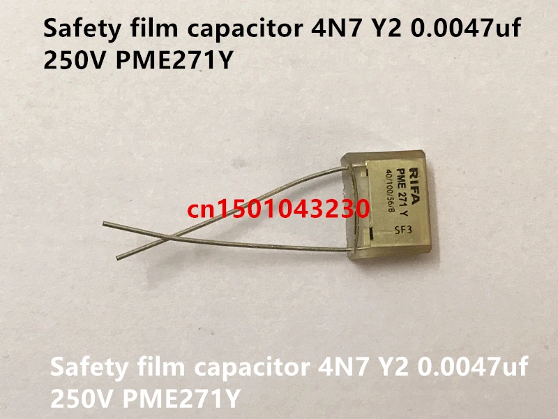 Capacitor de Filme de Segurança Original Novo 100 4n7 y2 0.0047uf 250v Pme271y Indutor