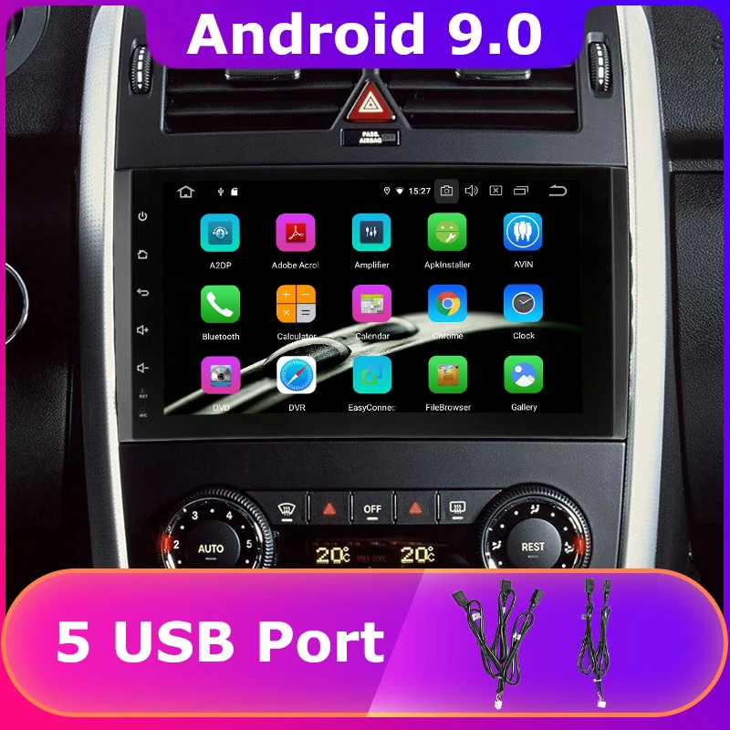 Автомобильный DVD 9 Дюймов 5 USB PX6/Octa Core Android 0 для Mercedes Benz A B Class W169 W245 B200 W639 W906 A150 A160 A170