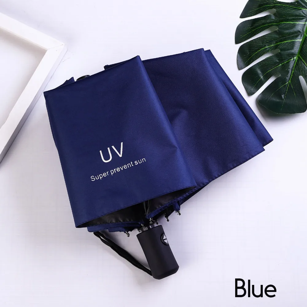 8 Bones 3 Folding Folding Umbrella Anti-UV Umbrella Waterproof Sunshine UV Shading Double Layer Protective Dustproof Garden