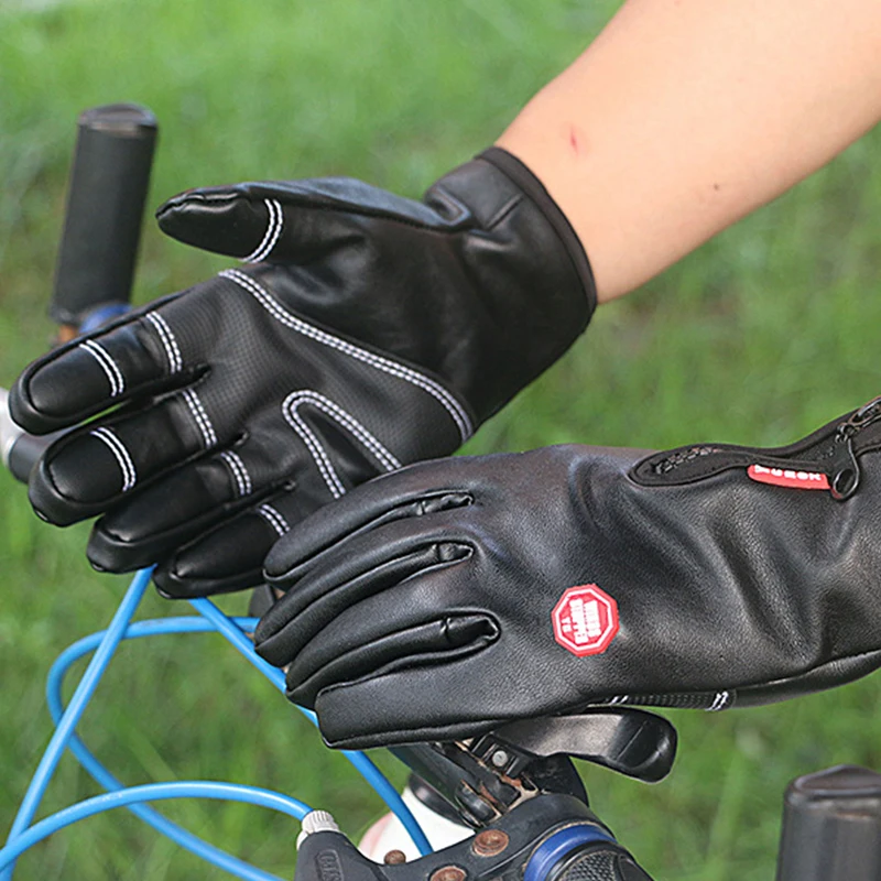 Holland Genuine Leather Gloves Motorcycle ATV Downhill Cycling Riding Racing Touchscreen Waterproof Protective | Автомобили и