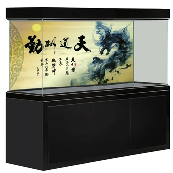 

[JX-1062] Fish Tank Background HD Calligraphy Series Aquarium Sticker Mural Decoration Painting Pattern Size Can Be Customized