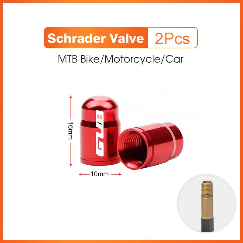 2pcs GUB Aluminum CNC Bicycle Tire Valve Cap MTB Road Bike Tube Tyre Gas Nozzle Cover for AV FV Schrader Presta Valve Dustproof - Image 13