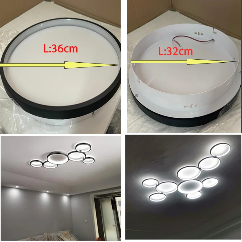 Nordic Living Room Lamp LED Ceiling Lights Ultra-thin Lamp Simple Modern Atmosphere Household Round Master Bedroom Room Light