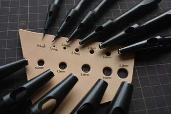 

Professional Leather Craft Punch Tools | Round Hole Punch Cutter for make Belt Watch Band,Shoulder strap, belt, bag strap