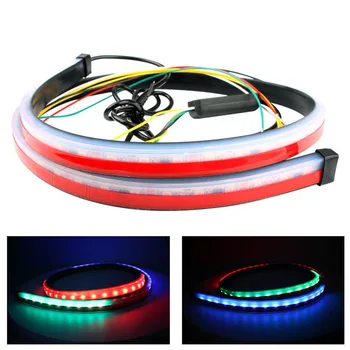 

VODOOL 7-Color Led DRL Daytime Lights Turn Signal DRL Led Strip Car Light Accessories 3rd Brake Stop Lamp Turn Signal Light DRL