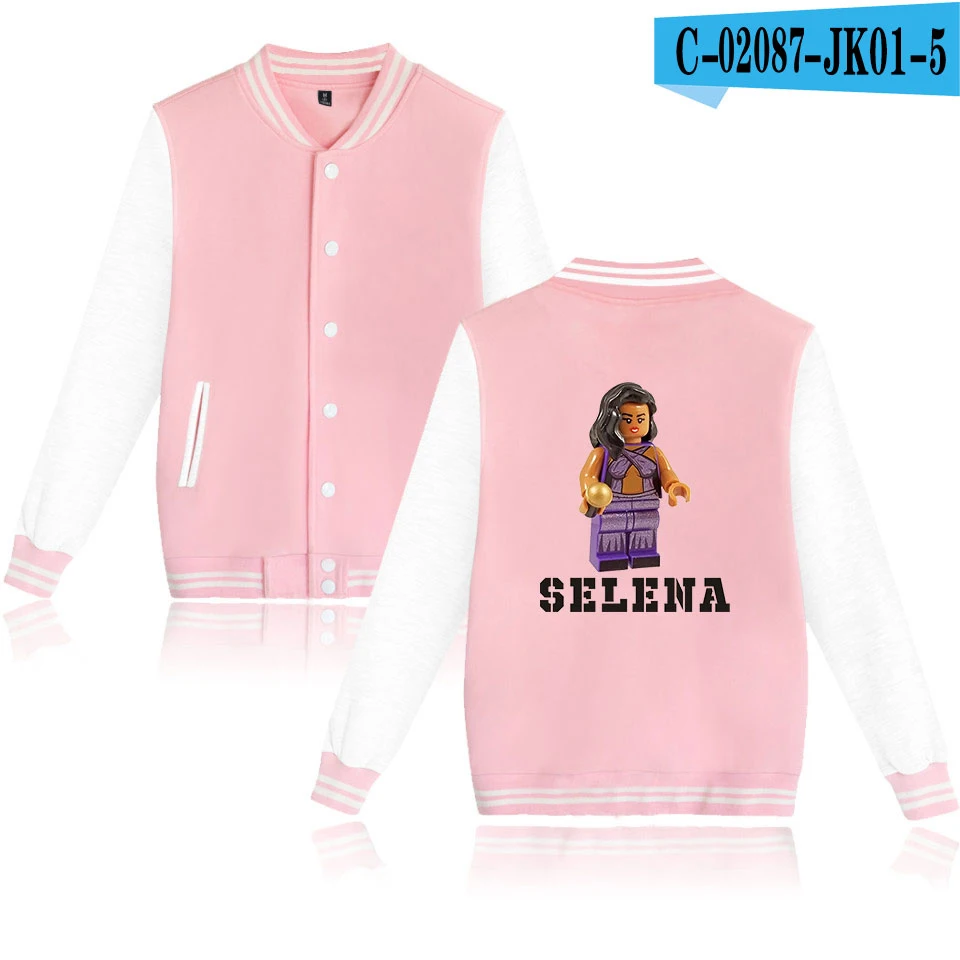 Модная бейсбольная куртка selena quintanilla wo для мужчин, мужская верхняя одежда Harajuku, куртки, осенняя серая+ темно-синяя бейсбольная куртка с круглым вырезом - Цвет: As picture
