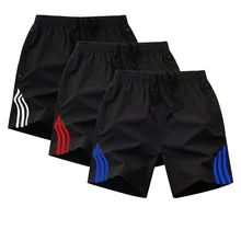 Летние мужские шорты для бега одежда для бега дышащие спортивные шорты с карманами S-4XL белый красный синий 3 шт. в упаковке
