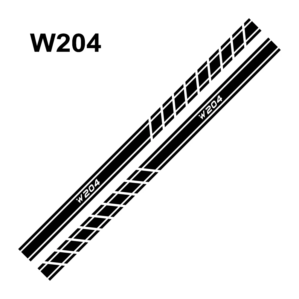 2 шт. автомобильный боковой двери наклейки для Mercedes Benz W205 W212 W204 W203 W210 W213 W220 W221 W222 W124 W126 W140 W168 W176 аксессуары - Название цвета: For W204