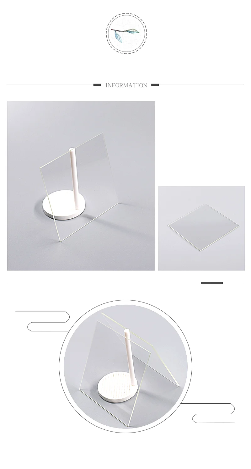 20 pcs/box 100*100*3mm Labor Hohe Borosilikatglas Blatt – Detail 1