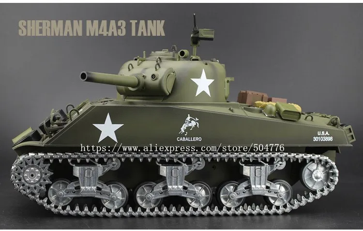 Новинка 6 0 года танк дистанционного управления с инфракрасной битвой США M4A3 SHERMAN