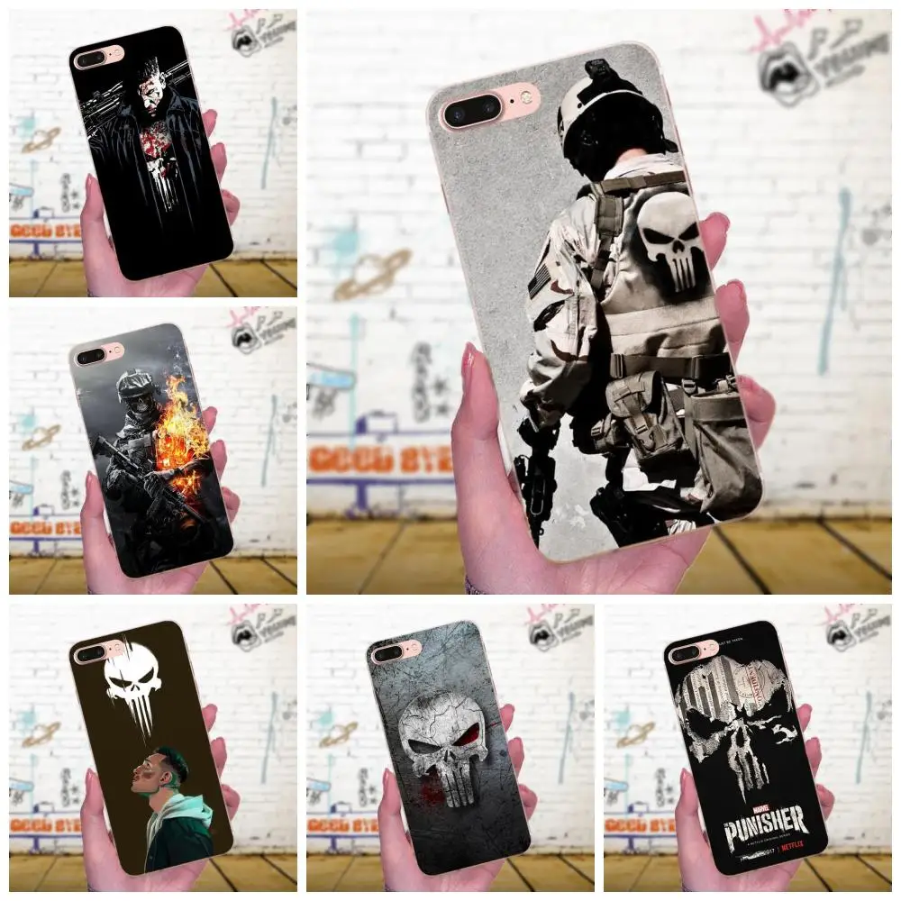 Каратель Frank Castle Bling Мягкий ТПУ хипстерский чехол для Galaxy J1 J2 J3 J330 J4 J5 J6 J7 J730 J8 2015 2016