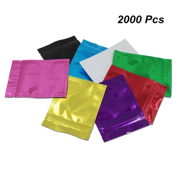 

Colorful 6x8 cm Aluminum Foil Resealable Mylar Bags for Snack Dried Fruits Mylar Foil Zip Lock Food Storage Self Sealing Pouches
