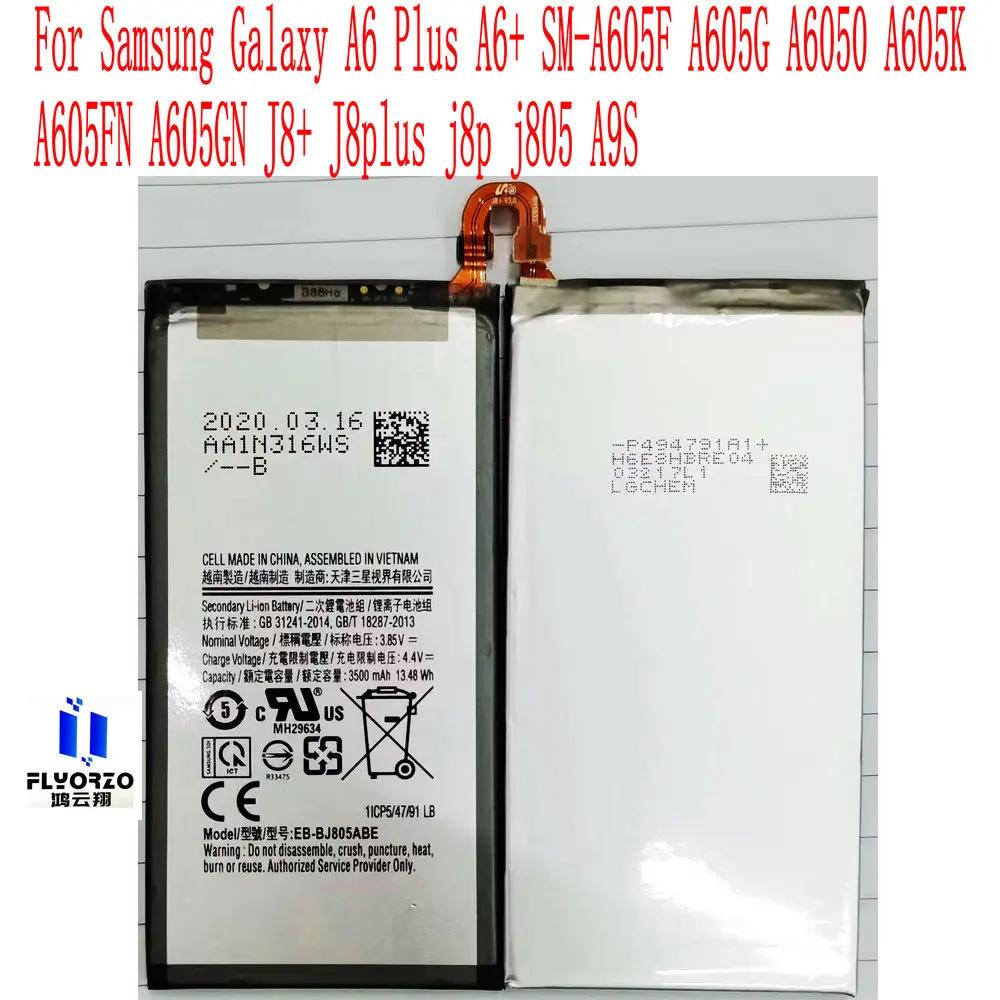 Brand New High Quality 3500mah Eb Bj805abe Battery For Samsung Galaxy A6 Plus A6 Sm A605f A605g A6050 A605k A605fn Cell Phone Mobile Phone Batteries Aliexpress