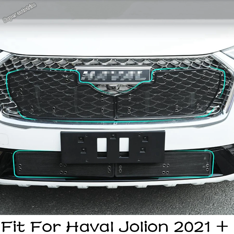 

Car Front Grill Grille Insect Net Insert Screening Mesh Protection Trim For Haval Jolion 2021 2022 Accessories Exterior Parts