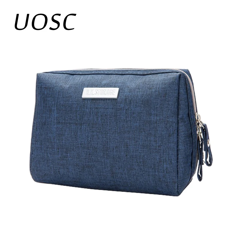 

UOSC Cute Cosmetic Bag Women Necessaire Make Up Bag Travel Waterproof Portable Makeup Bag Toiletry Bags Polyester Zipper Pouch