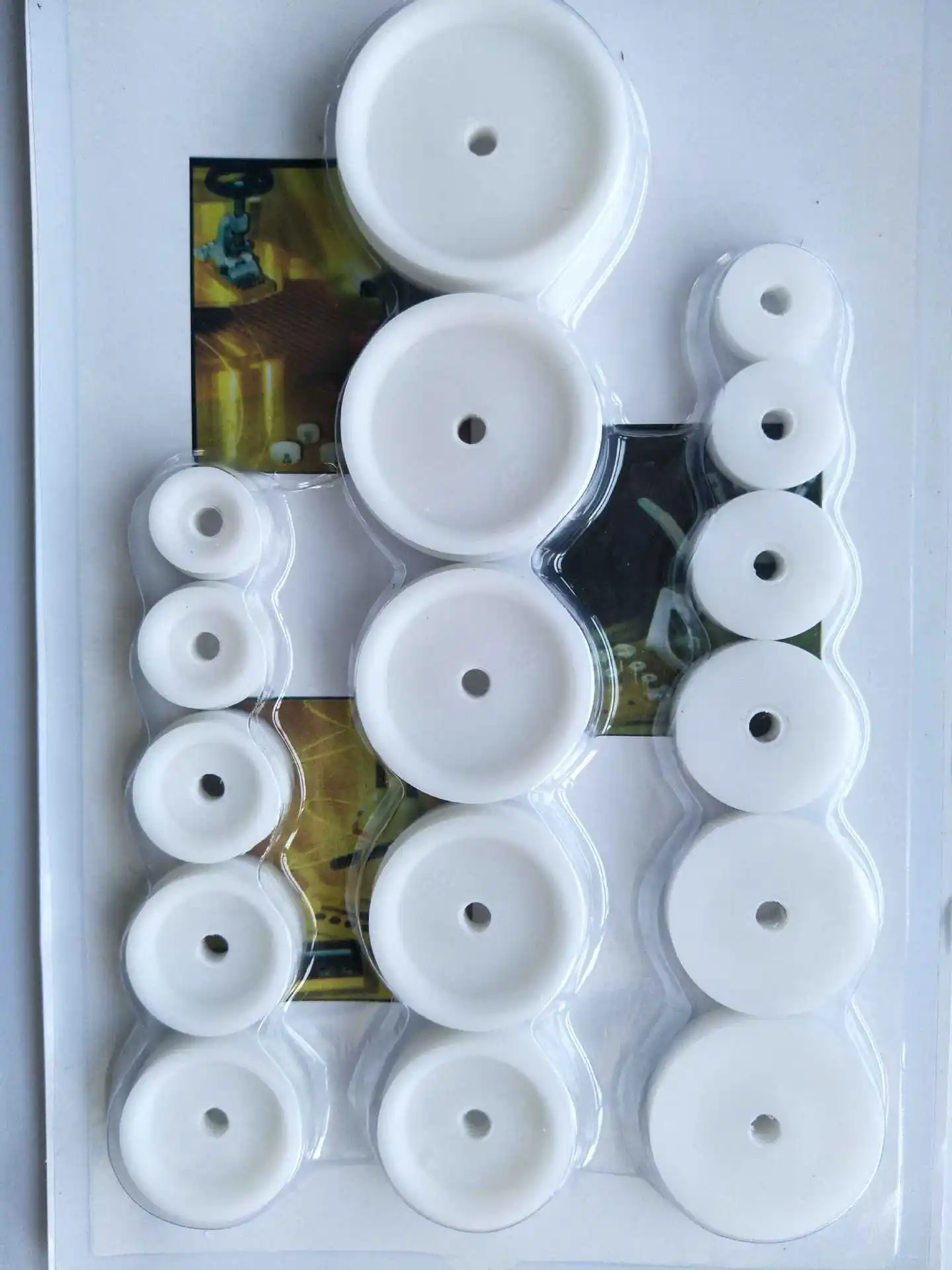 

Watch Repair Tool Circle Rolling Plastic Cover Clamp Pressure Machine Accessories Press Rubber Cup Watch Tool 16 a Set
