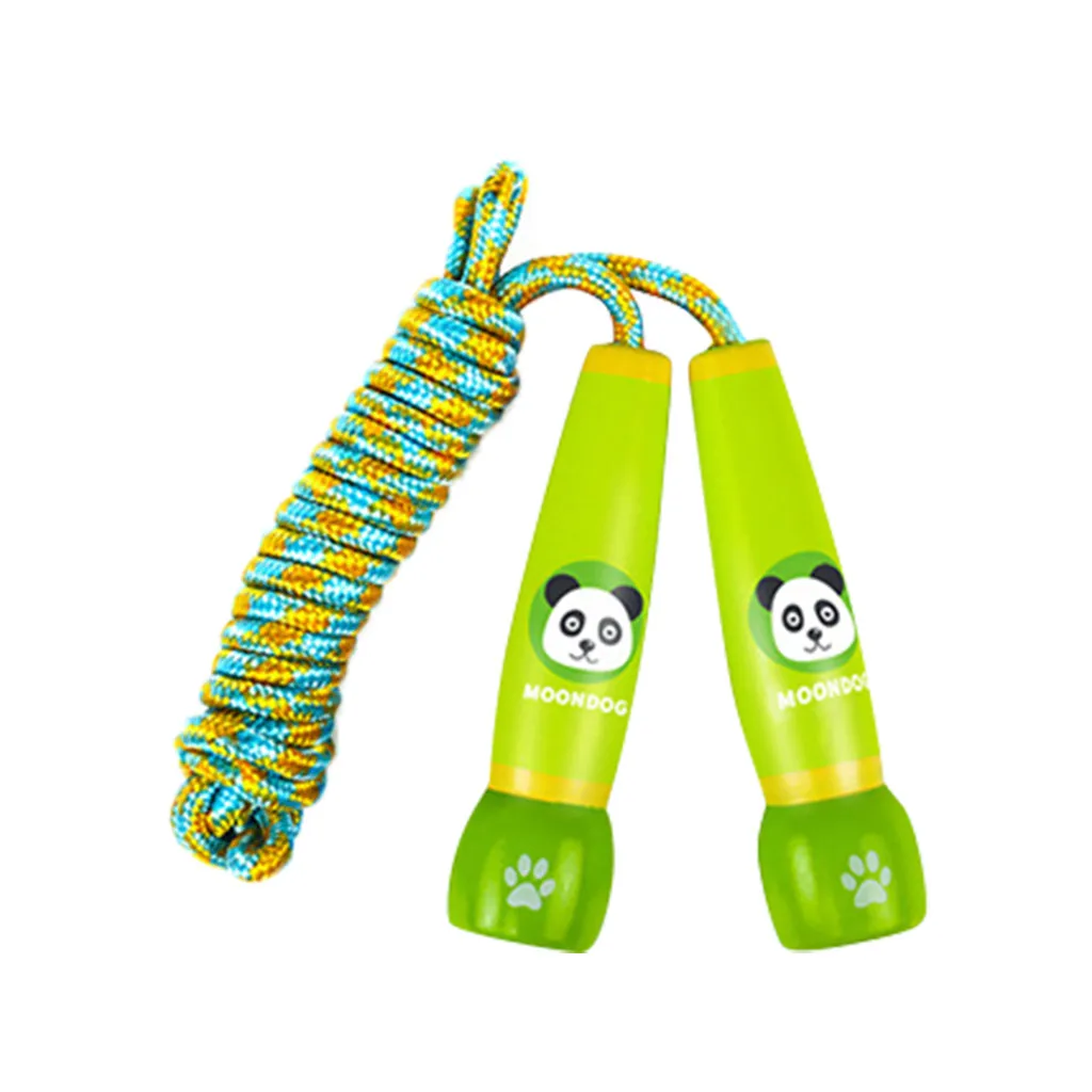 Outdoor&Sport Wooden Cartoon Handle Exercise Fancy Fitness Workout Adjustable Rope Skipping Sports Exercise Cardio Equipment 47