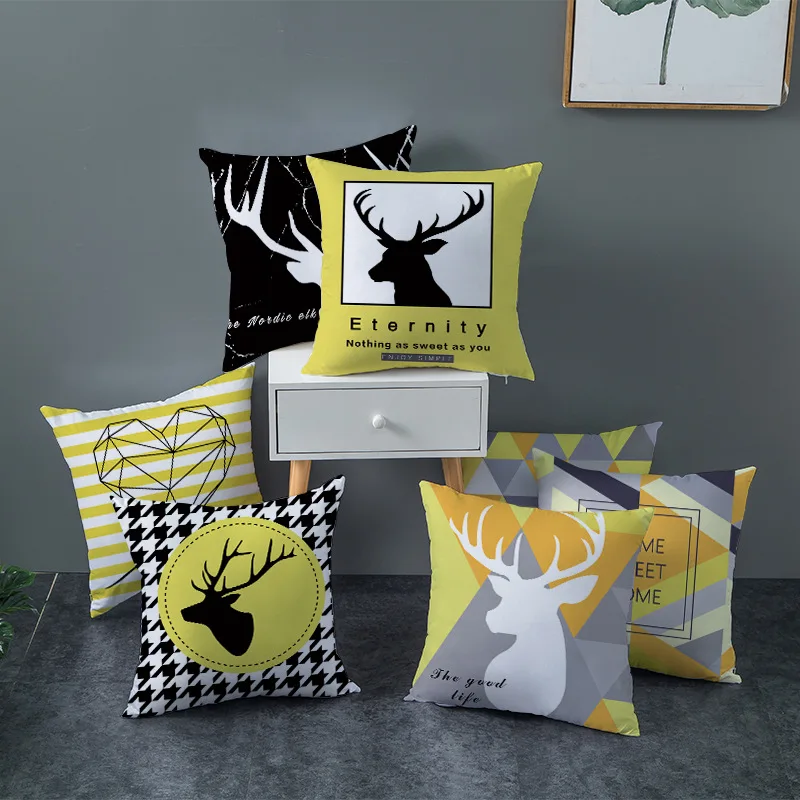 2020 NEW Simple Nordic Style Geometric Sofa Pillows Cover Hot Polyester Modern Fashion Cushion Home Decorative Pillowcase | Дом и сад