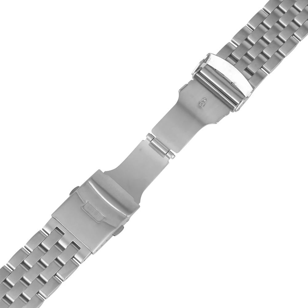 Полностью нержавеющая сталь 20 мм 22 мм ремешок для часов Серебряный ремешок для часов премиум часы браслет складная застежка с безопасной horloge bandjes