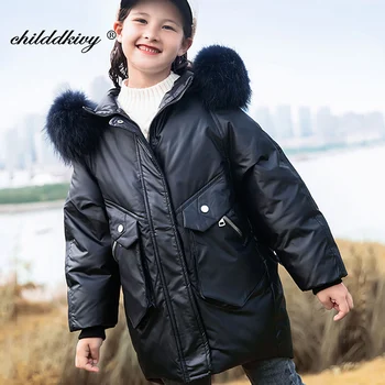 

Girls Winter jacket 2020 New Teenage Winter Coat Down Hooded parka for girls Children Snowsuit Outdoor Girls Clothes 5-12 years