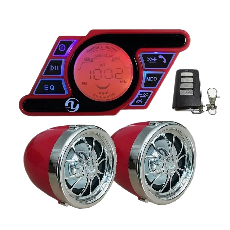 

Motorcycle Audio Hands-Free Bluetooth Stereo Speaker Fm Radio Waterproof Mp3 Player