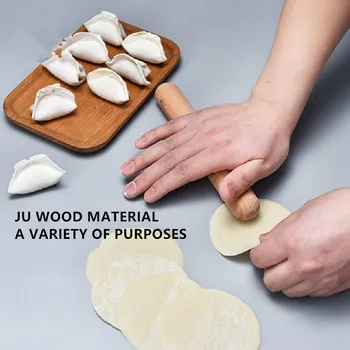 

Beech Rolling Pin Rolling Pole with Scale Dumpling Pizza Bake Chinese Style Pastry