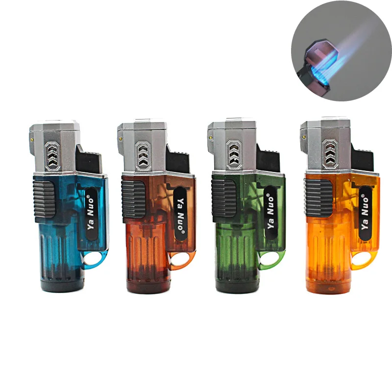 

Jet Torch Lighter Refillable Four Flame Butane Gas Lighters Mini Cigar Windproof Lighter