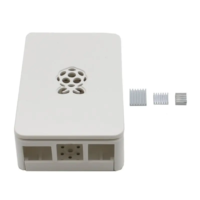 США/ЕС вилка адаптер питания защитный ABS чехол Корпус коробка для Raspberry Pi 4 Модель B - Цвет: White With Heatsinks