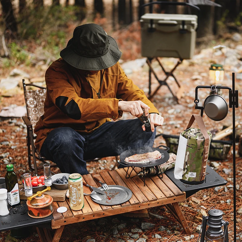 Outdoor Camping Storage Bag Mini Kitchen Camouflage Tissue Box Portable Hanging Pumping Tray
