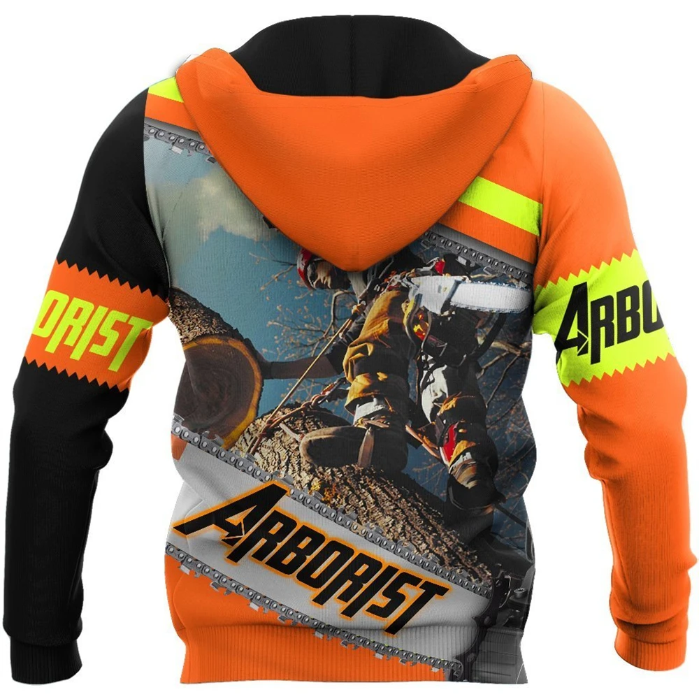 New Fashion Mens Hoodies Hard-working Arborist 3D Printed Unisex Zip Hoodies Casual Harajuku Streetwear DYI304