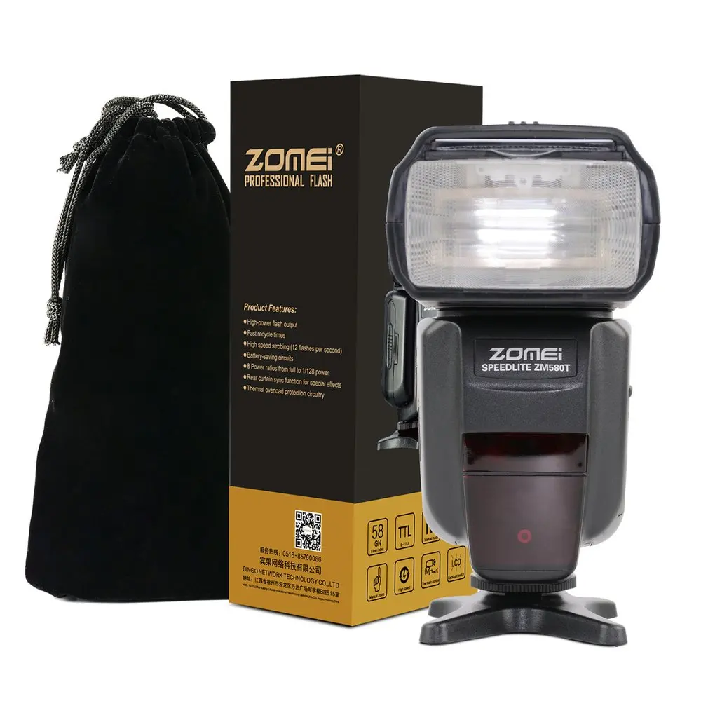 Zomei ZM-580T автоматическая фокусировка скорость lite ttl вспышка скорость lite Высокоскоростная синхронизация камера вспышка с радио Slave для Nikon DSRL