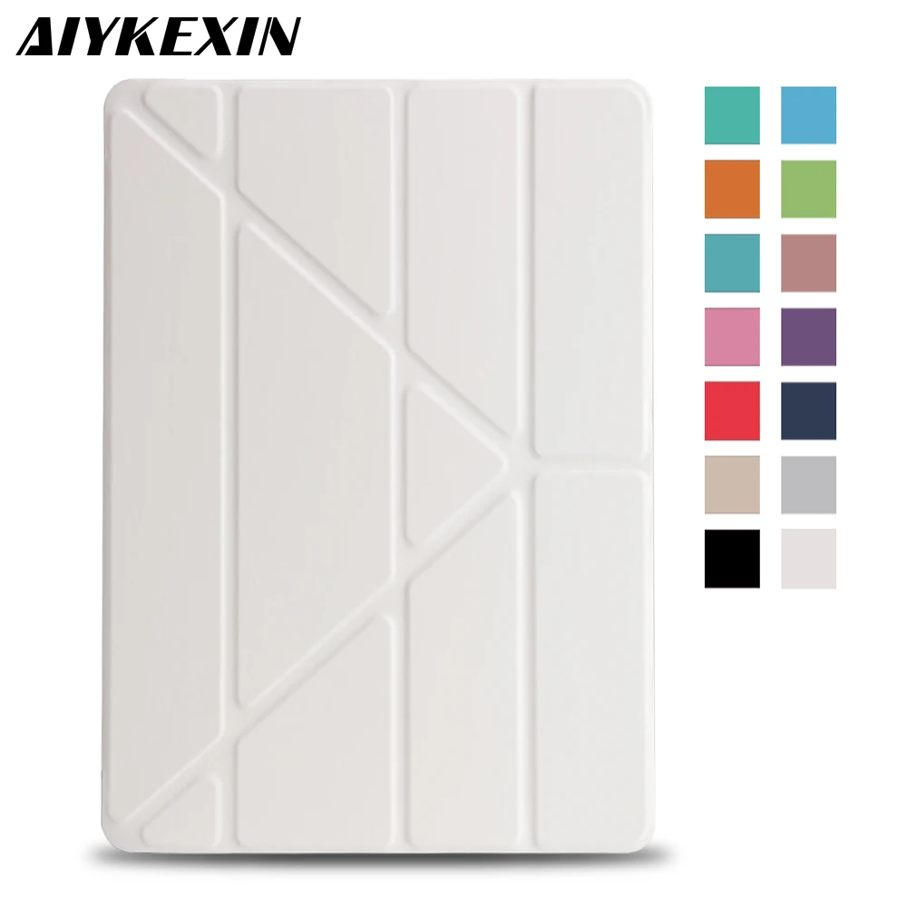 

AIYKEXIN PU Leather Tablet Case PC Back Cover Stand With Magnetic Case For iPad Air 2 For 9.7 Inch Stand Cover for iPad 6 Case