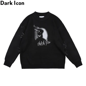 

Dark Icon Watch You Black Sweater Men 2019 Winter Pullover Men's Sweater Knitwear Sweaters for Men