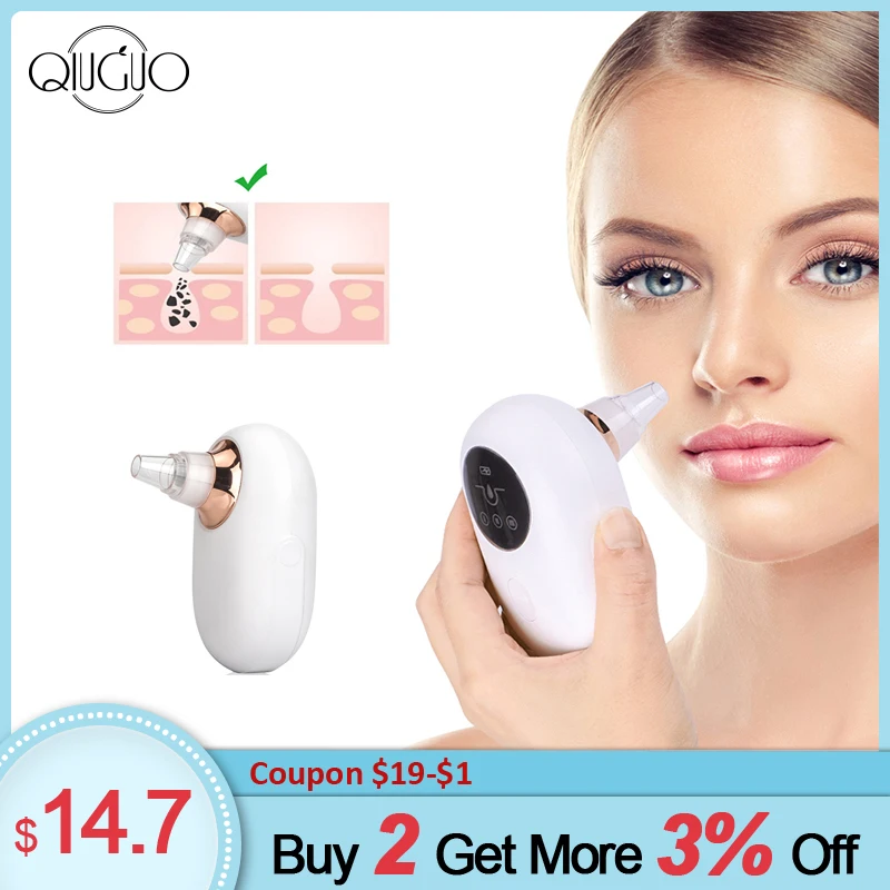 

Portable Mini Blackhead Remover Face Deep Pore Cleaner Acne Extractor Acne Pimple Removal Vacuum Suction Tool