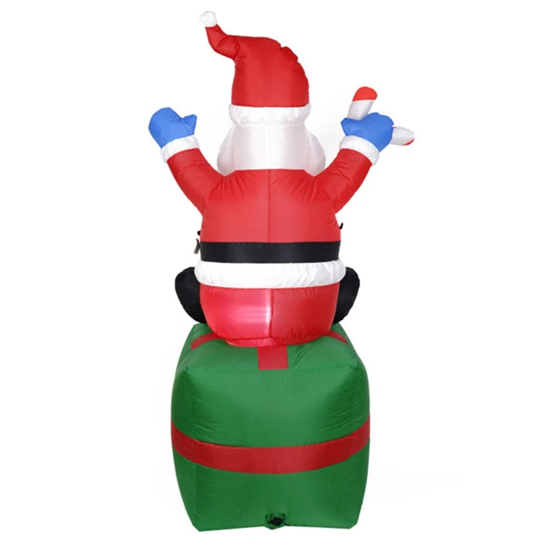 1.8M High Automatic Inflatable Santa Claus Light Inflatable Christmas Decoration Garden Inflatable Toys Outdoor Toys