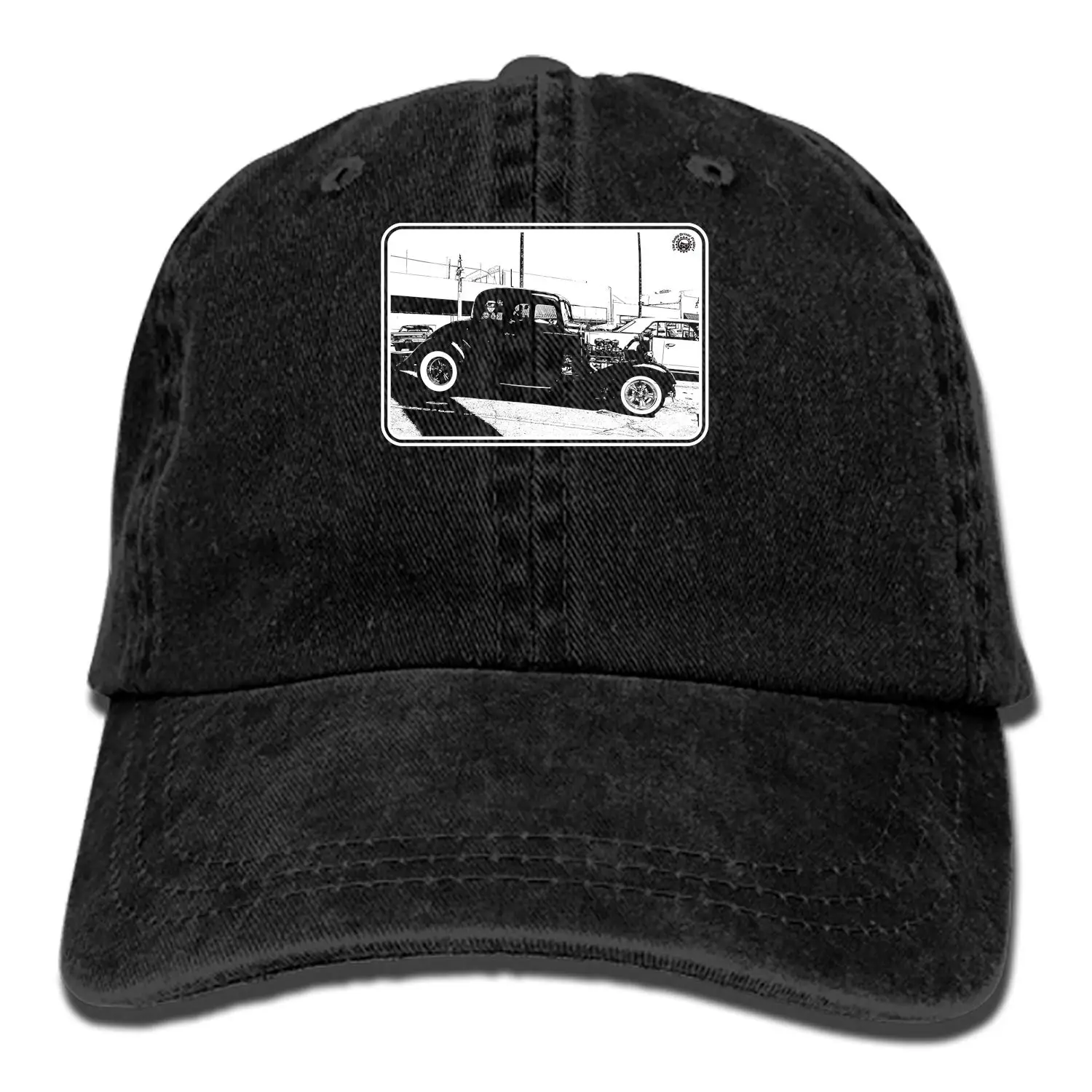 Газированные идеи логотип красный и белый взрослый деним папа Твердые бейсбольная Кепка шляпа