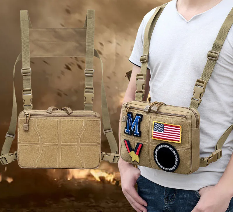 Охотничья тактическая нагрудная сумка Molle Военная армейская сумка Psigear Mpcs жилет нейлон мульти-карман Портативная сумка для хранения через плечо