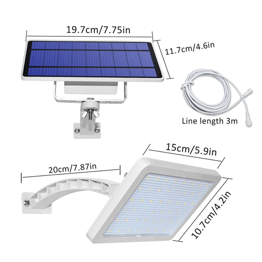

48 LEDs Solar Light Super Bright Adjustable Lighting Angle Outdoor Solar Garden Lamp Waterproof Lighting For Wall Yard Street