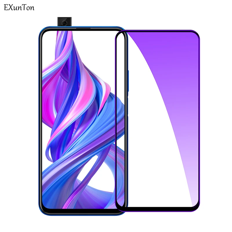 Полное покрытие для Huawei Honor 9X Pro 9Ii защита экрана синего цвета закаленное стекло
