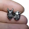 Personality Silver Plated Gothic Horned Demon Baby Stud Earrings Devil Prajna Skull Earrings for Men Women Biker Punk Jewelry ► Photo 2/6