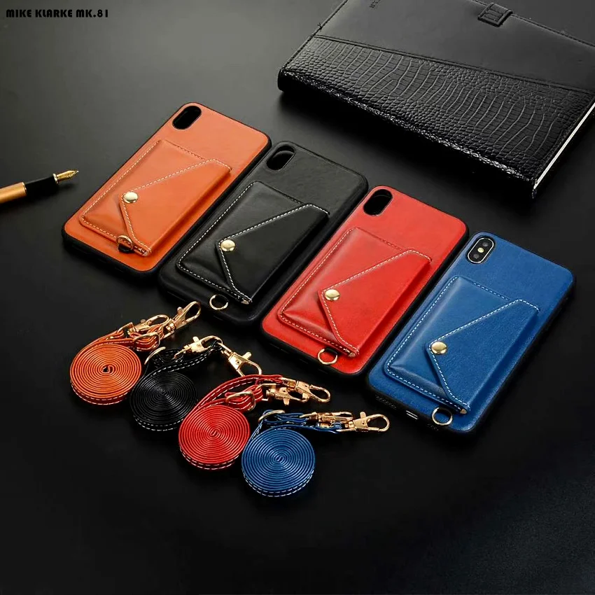 Luxury PU Leather Card Slot Case For iPhone XS Max XR 6s 7 8 Plus Phone Cover Girl Women Shoulder Bag button Handbag Pouch |