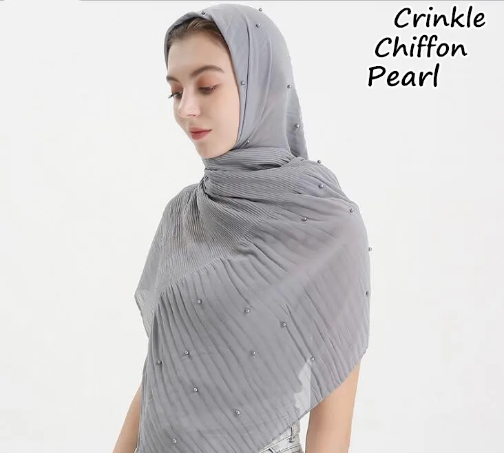 M25 Высокая qualiuty crinkle пузырь шифон хиджаб шарф шаль 180*80 см шарф/платок-шарф повязка