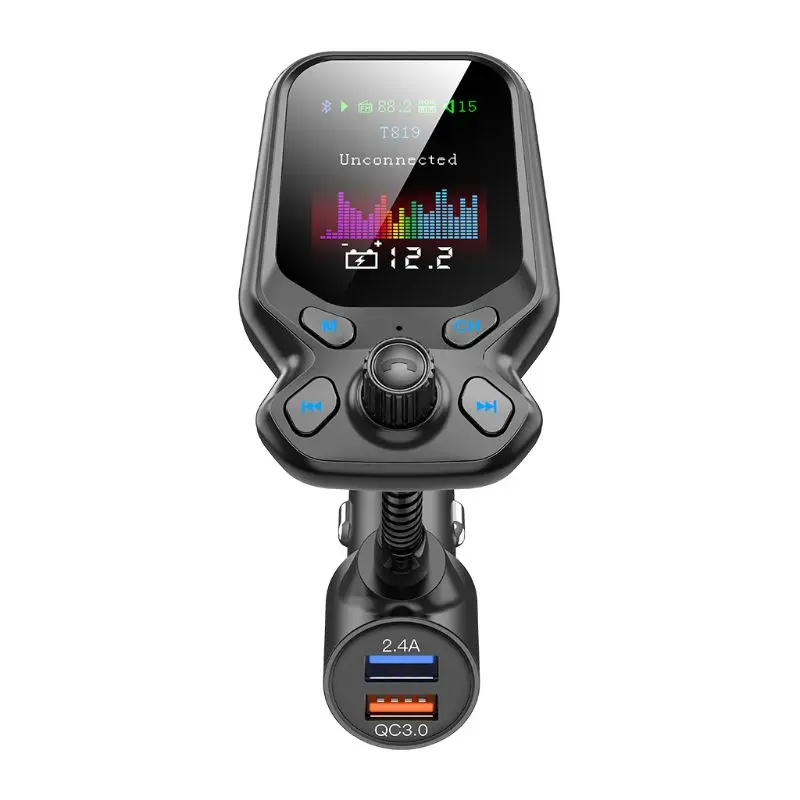 

Wireless Bluetooth FM Transmitter 1.77" LCD Car MP3 Player QC3.0 Fast Charge Kit
