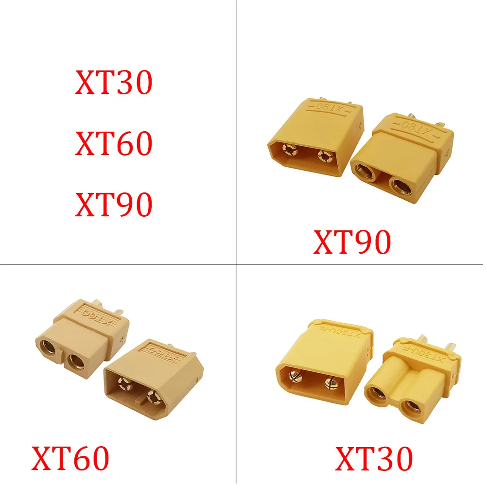 Xt30 Xt60 Xt90 Connettore Maschio Femmina Banana Bullet Xt-30 Xt-60 Xt-90 Connettore Jack Per Rc Lipo Batteria Quadcopter