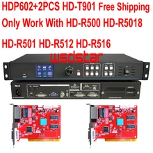 HDP602+ 2 шт. HD T901 USB светодиодный видео процессор Вход HDMI/DVI/VGA/CVBS 1920*1080 светодиодный экран в аренду видео процессор