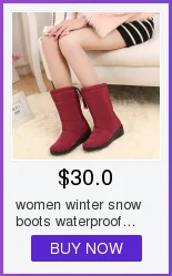 Зимние ботинки для русской зимы; женские водонепроницаемые плюшевые ботильоны; коллекция года; обувь на плоской подошве; женские ботинки из спилка; большие размеры