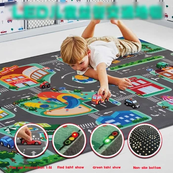 

Children's game crawl LED lamp carpet bedroom living room floor decoration 3D floor mat
