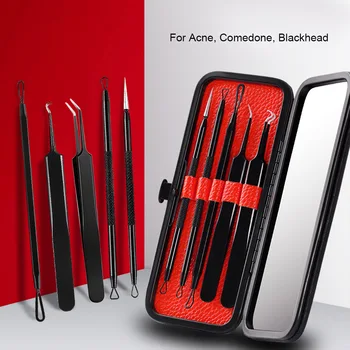 

Blackhead Remover Comedone Extractor Stainless Steel Pimple Extractor Tool Set 5PCS Acne Tool Removal Kit